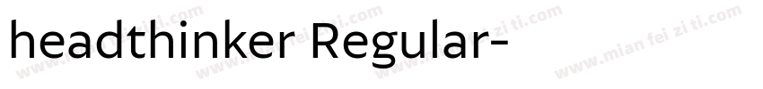 headthinker Regular字体转换